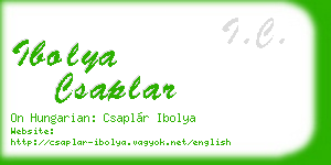 ibolya csaplar business card